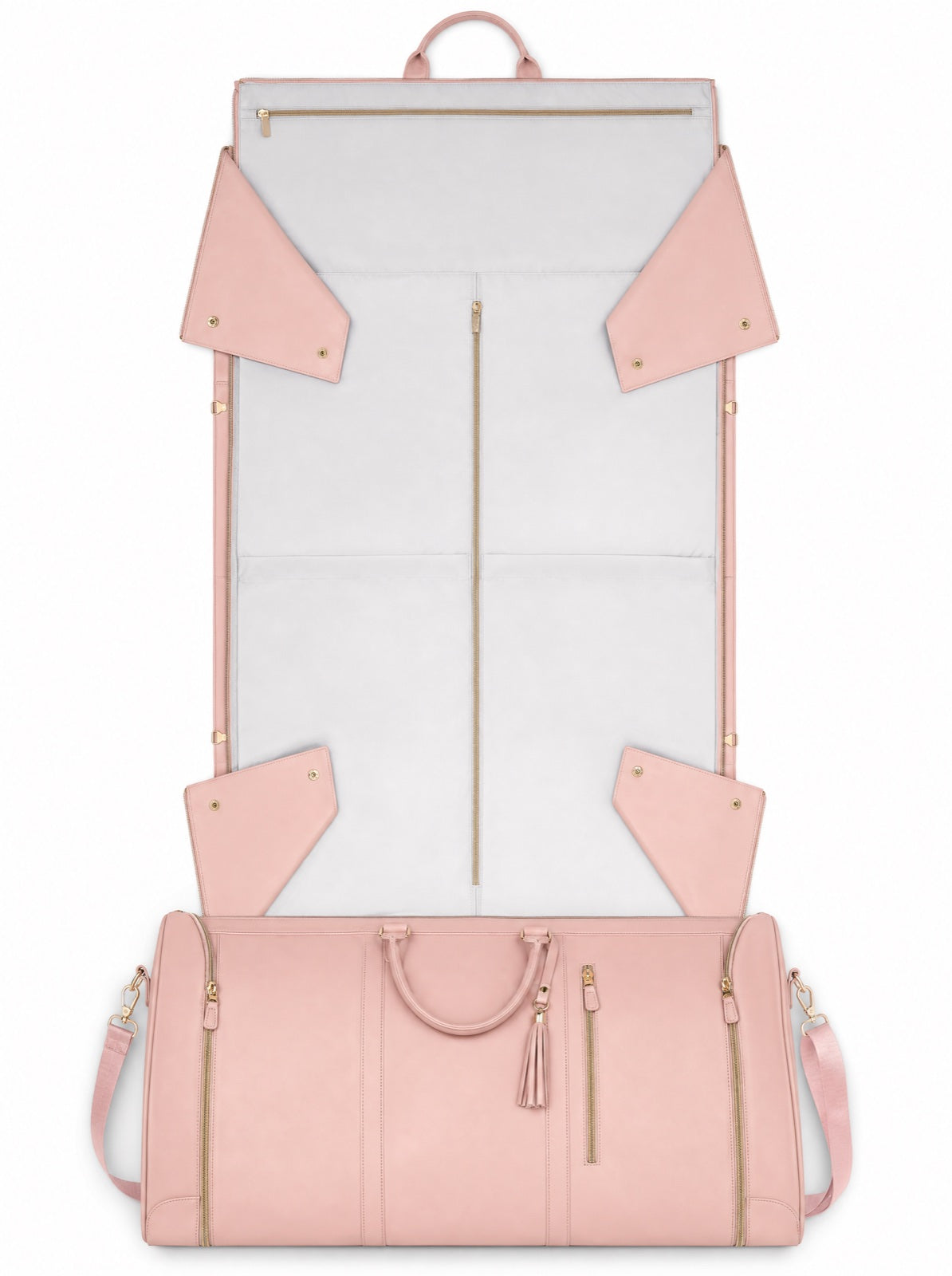 The Sunday Bag unfolded into garment bag